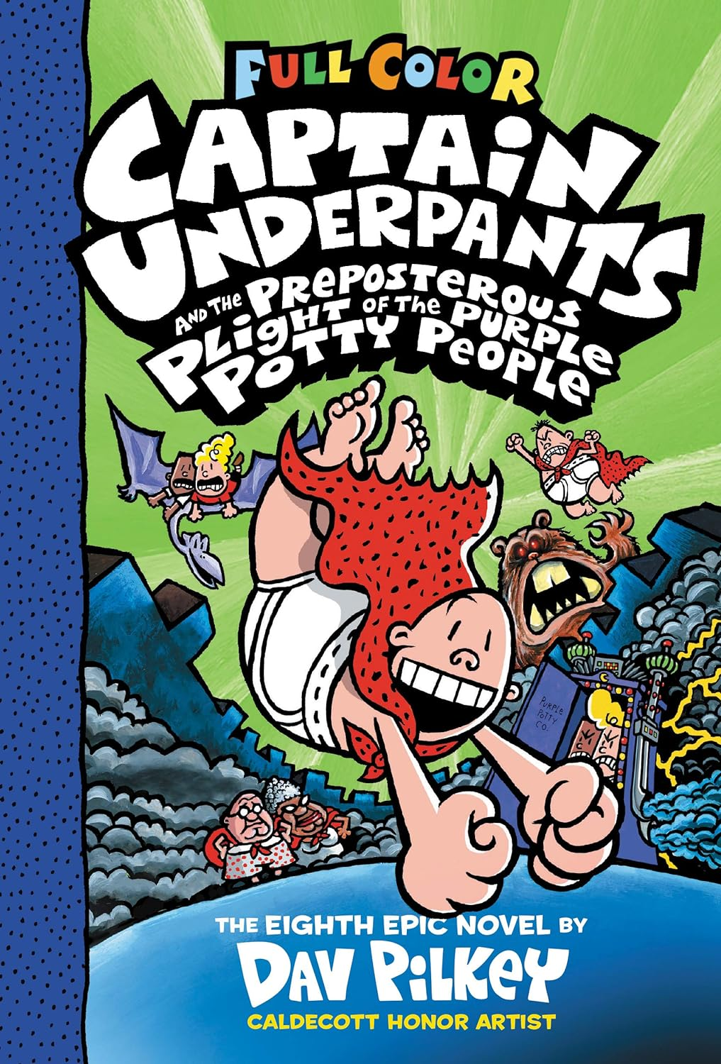Captain Underpants and the Preposterous Plight of the Purple Potty People (Captain Underpants #8 Color Edition) image number 1