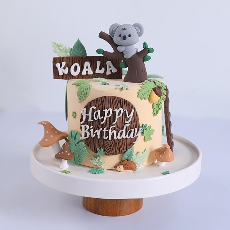 Koala Cake Toppers Koala Birthday Party Decorations Koala Cupcake Toppers Koala Theme Wild Animal Theme Birthday Party Supplies image number 3
