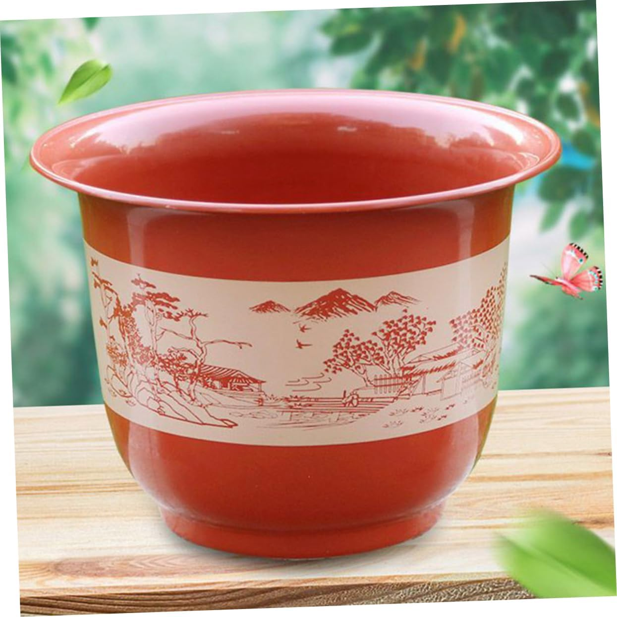 Yardenfun 6Pcs Vintage Landscape Planter Pot Multi-Functional Gardening Container for Use Drainage for Flower Seedlings image number 3