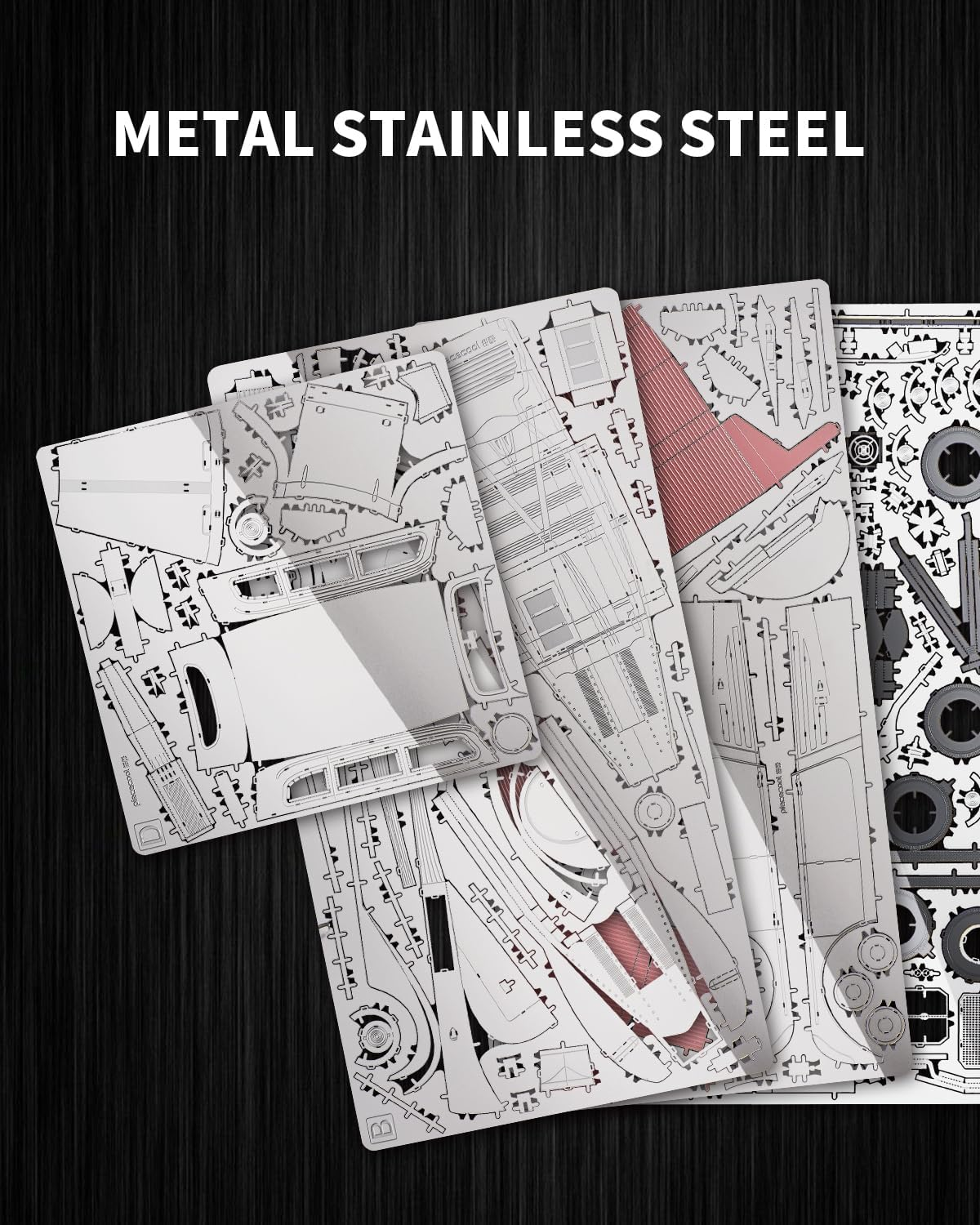 Piececool 3D Puzzles for Adults, Bulletproof Sedan 770K Model Kits Building, Car Model DIY Puzzle Set, Christams Gifts -154 Pcs image number 3