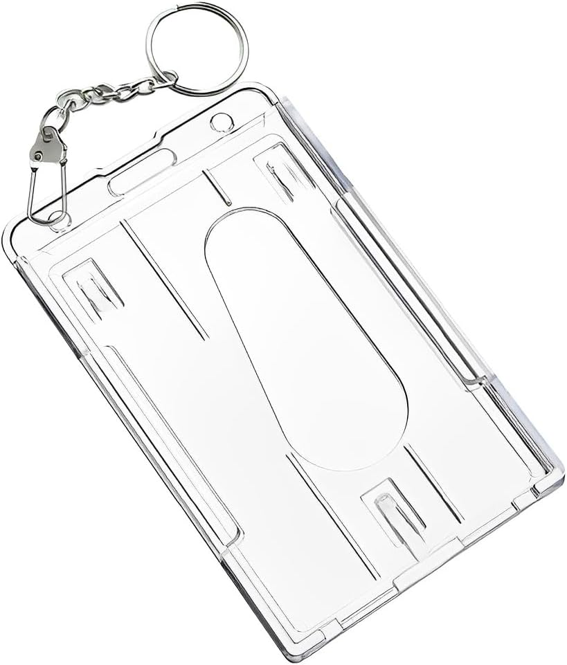 10 Sets Hard ID Card Badge Holder for Keyring Clip Retractable Lanyard Fuel Gas Petroleum