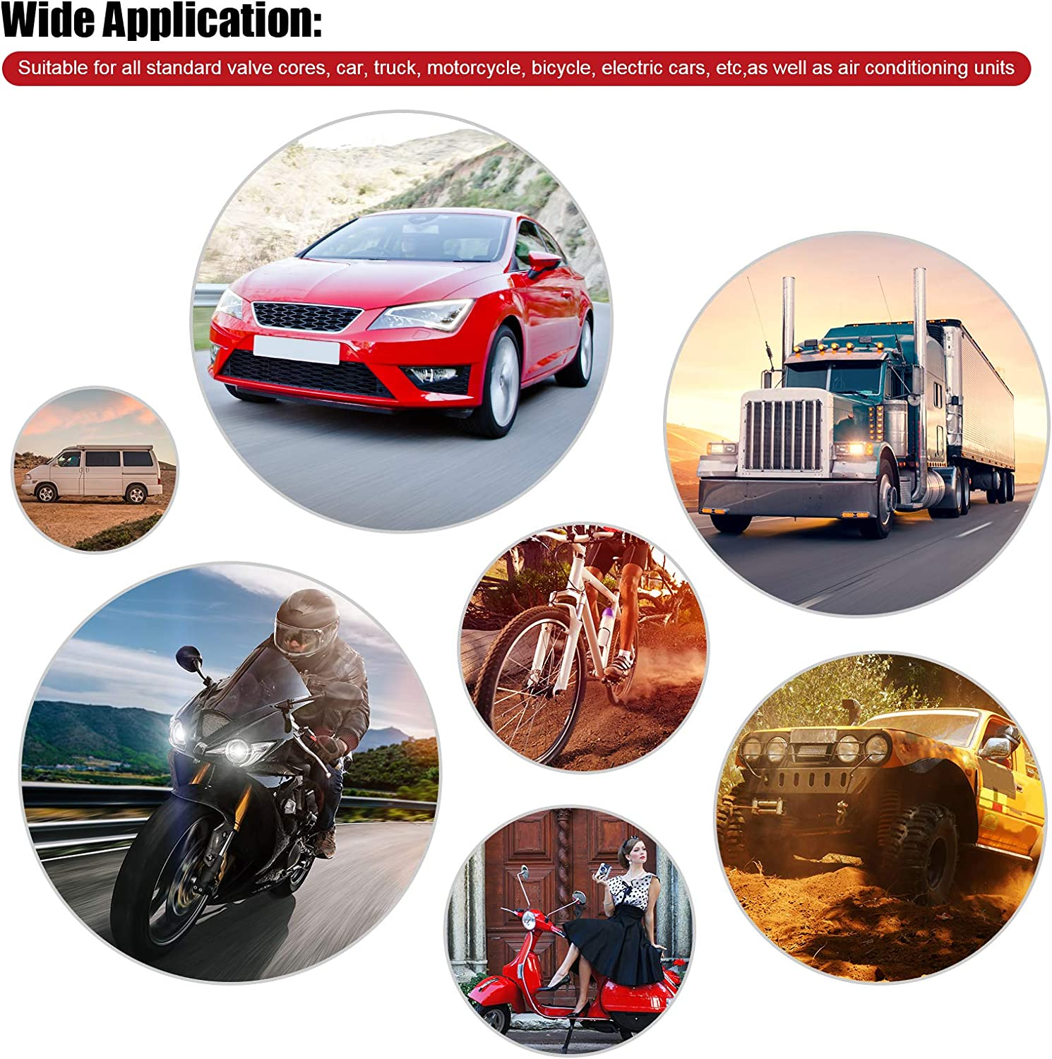 Valve Core Tool Set with 20Pcs Valve Cores 10Pcs Tire Valve Caps 5-Way Valve Tool Dual Single Head Valve Core Remover Tire Repair Tool 6 - Tire Valve Tool 33Pcs image number 4