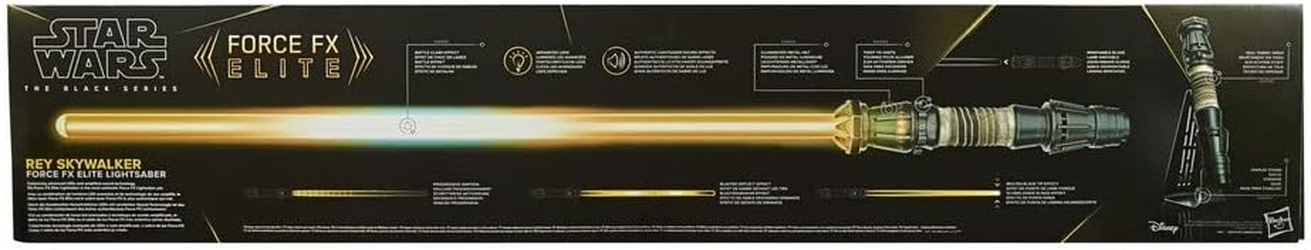 Star Wars - the Black Series - Rey Skywalker Force FX Elite Lightsaber - Light & Sound Effects - Metal Hilt - Star Wars: the Rise of Skywalker - Collectible Roleplay Toy for Adults - F2014 - Ages 16+ image number 5