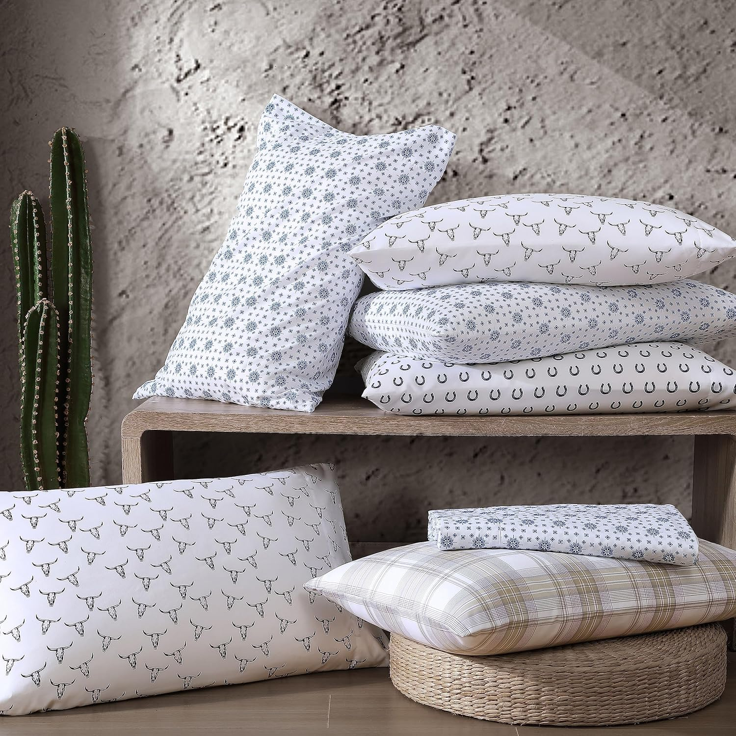 Wrangler- Twin Sheet Set, Silky & Lightweight Bedding Set, Casual Home D&eacute;cor (Dayton Valley Plaid Beige, Twin) image number 2