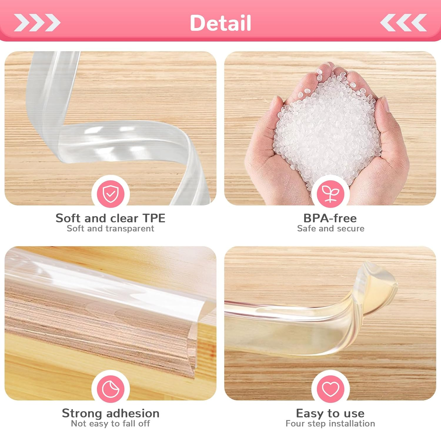 Baby Proofing,16.4Ft Clear Edge Protector Strip, Soft Corner Protectors for Baby, Baby Child Safety Tables Corner Guards with Upgraded Pre-Taped Strong Adhesive for Cabinets, Drawers, Cribs