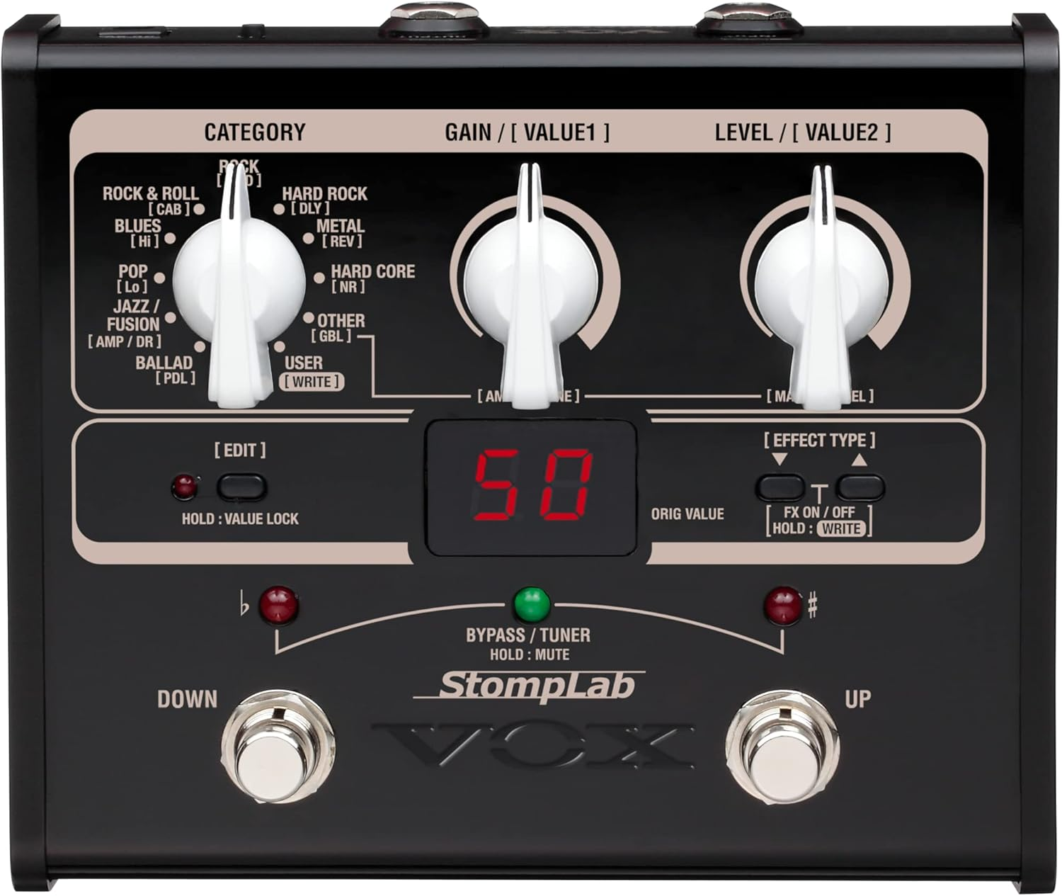 VOX Stomplab 2B Multi-Effects Modeling Pedal with Expression for Bass Guitar image number 2
