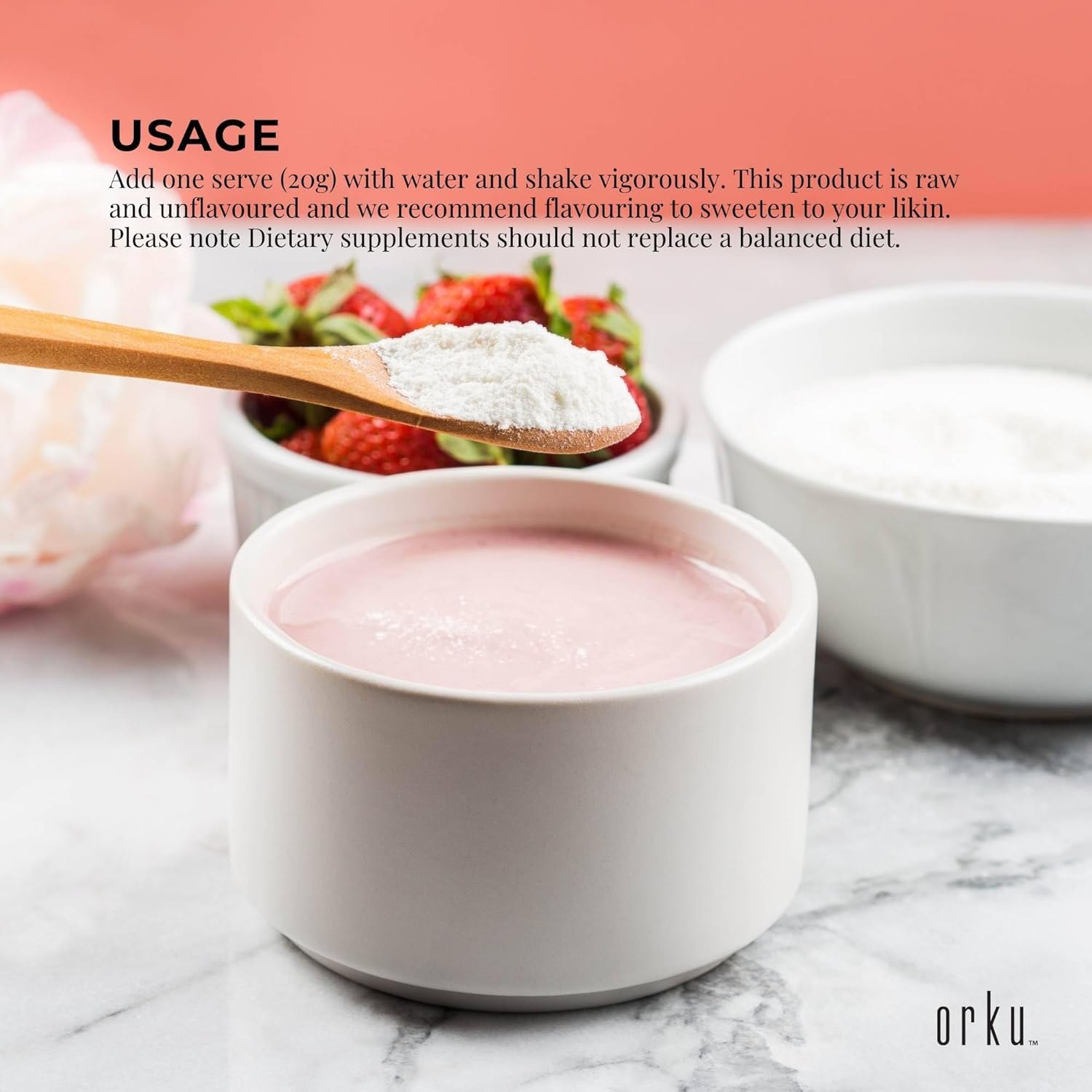 400G Collagen Powder - Bovine Hydrolysate Protein Peptide Supplement Unflavoured image number 5