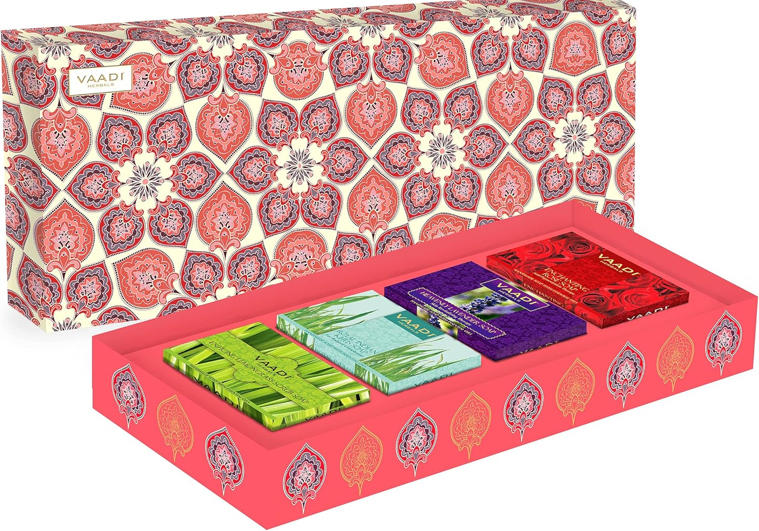 Exotic Fragrance Collection - 4 Premium Herbal Handmade Soap Gift Box (Aromatherapy) with 100% Pure Essential Oils All Natural - Paraban Free - Unisex - Good for All Skin Types image number 2