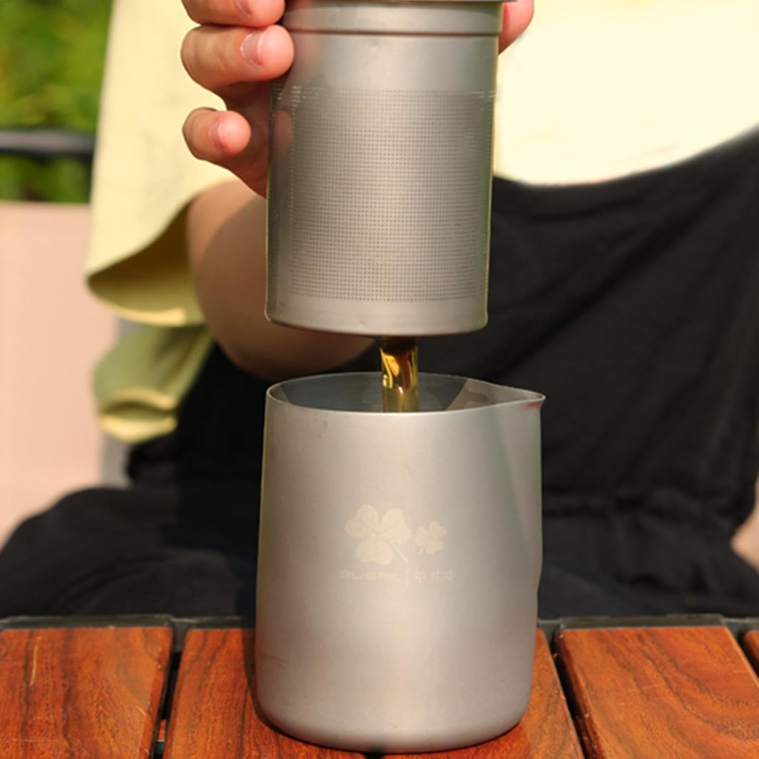 Stainless Steel Kettle Kit | Outdoor Camping Kettle | Handle Teapot, Large Diameter Camping Cookware Set Suitable and for Travel, Backpacking, Hiking, and Picnic