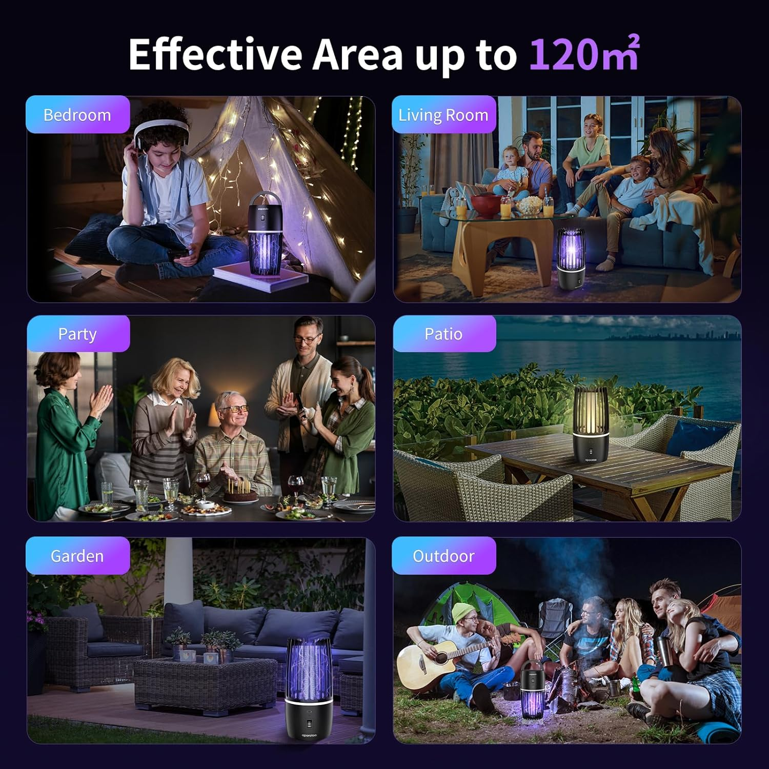 Fly Killer, Mosquito Killer Lamp Electric Fly Zapper Fly Trap, USB Fruit Fly Killer UV Insect Killer Bug Zapper for Bedroom, Camping, Kitchen, Office, Safe Fly Catcher Outdoor Indoor for Home Use image number 4