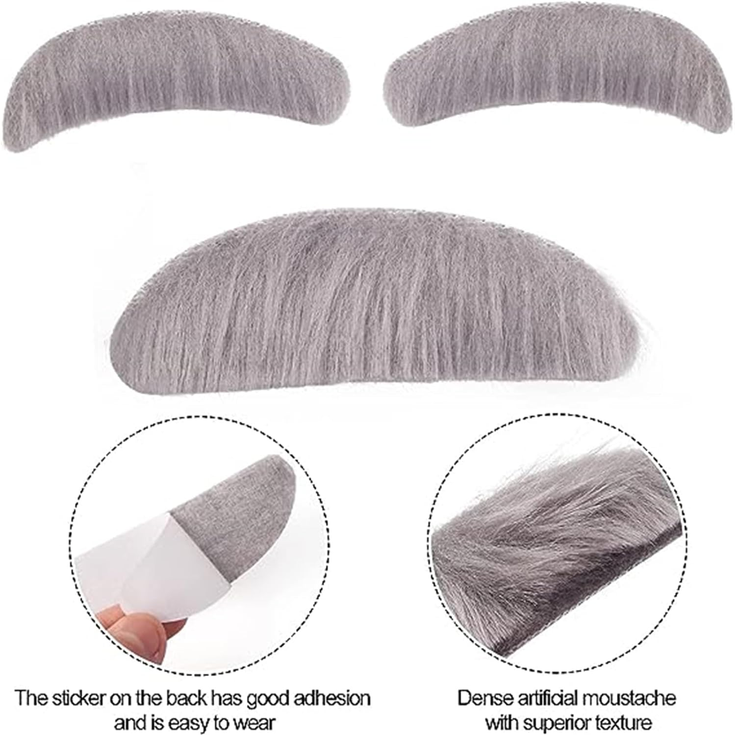 6 Pieces/Set Grandpa Dress up Set, Wig Hat, Grandpa Glasses, Eyebrow Mustache Stickers for Halloween Costume Party Cosplay Party 100 Days of School Costumes
