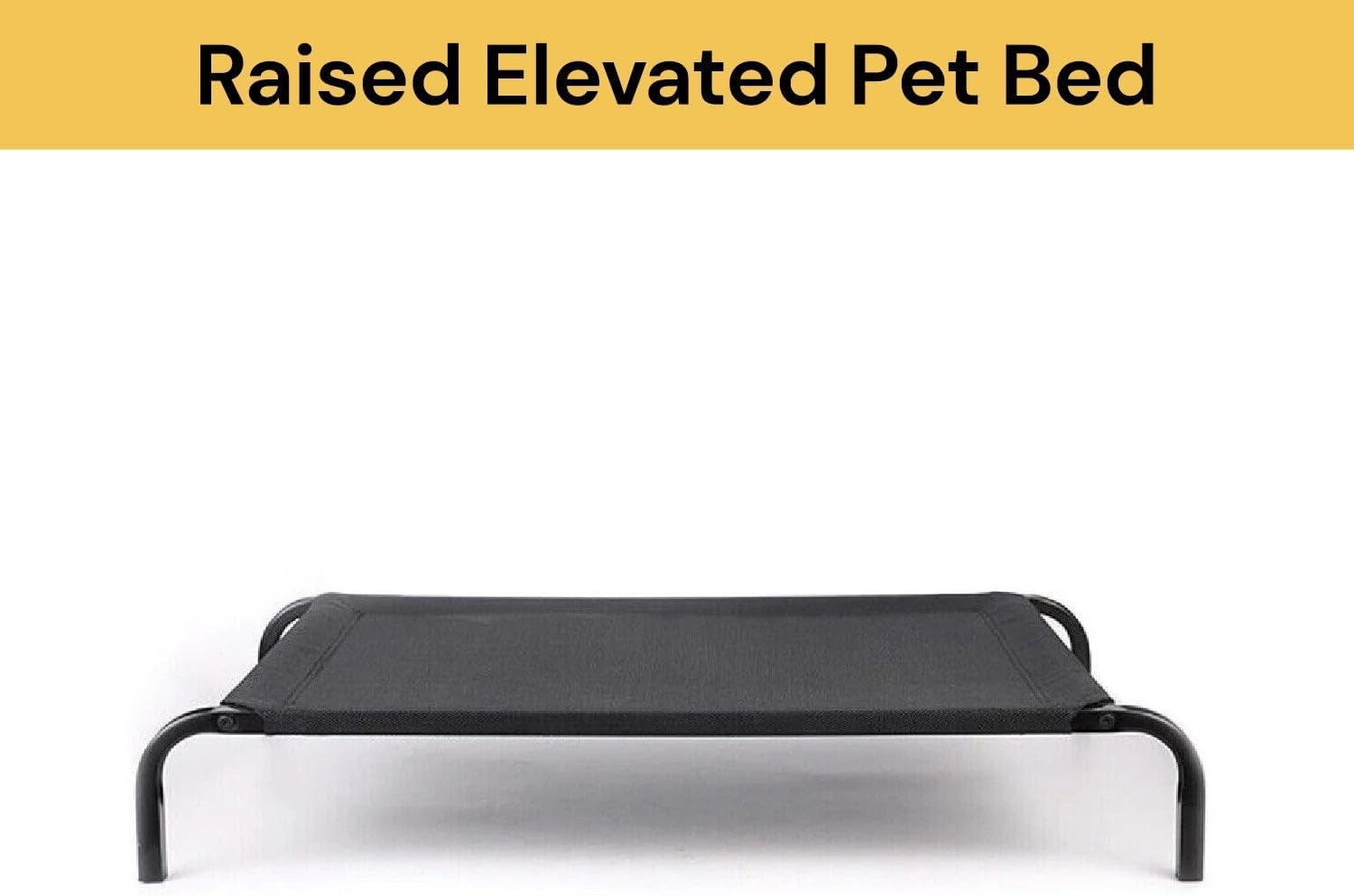 EZONEDEAL Elevated Raised Cooling Cots Bed for Large Dogs, Indoor & Outdoor Pet Hammock, Portable Standing Pet with Washable Breathable Mesh, Non-Slip Feet, Outdoor Raised Cots Bed (M) image number 2