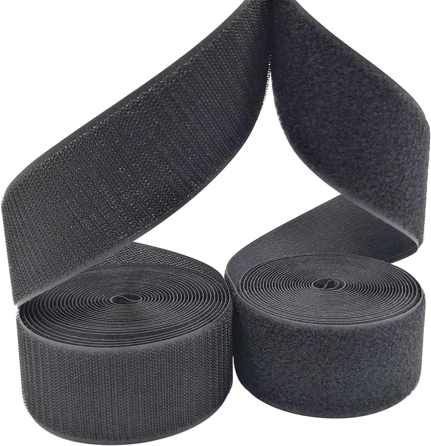 Sew on Hook and Loop Tape, 5CM X 5M Non-Adhesive Back Nylon Fabric Fastener, Heavy Duty Non Adhesive Fabric Tape for Crafts DIY and Sewing Projects around Home and Office image number 2