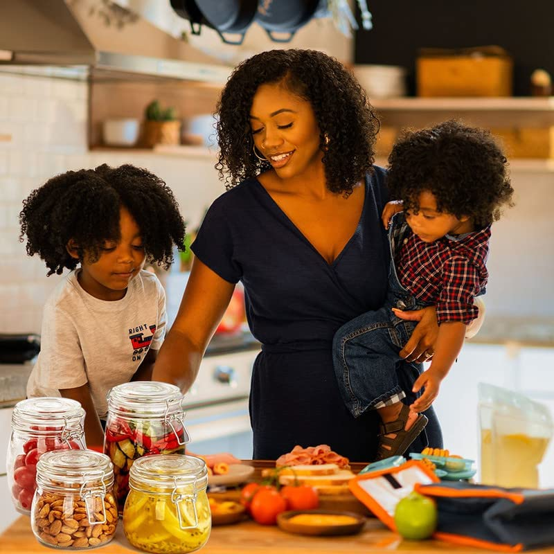 Silicone Replacement Gasket, Airtight Rubber Seals Rings for Mason Jar Lids, Leak-Proof Canning Silicone Fitting Seals for Glass Clip Top Jars (White, 10Pcs)