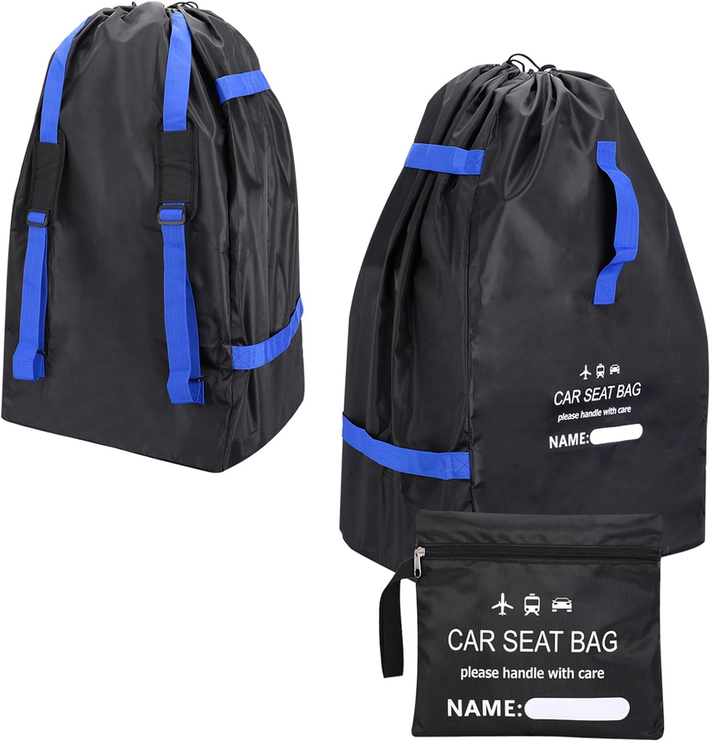 Car Seat Travel Bag & Stroller Bag for Airplane - Large Tear Resistant Gate Check Bag, Fits Convertible Car Seats & Double Strollers, Durable Travel Cover Bag for Air Travel & Jogger image number 4