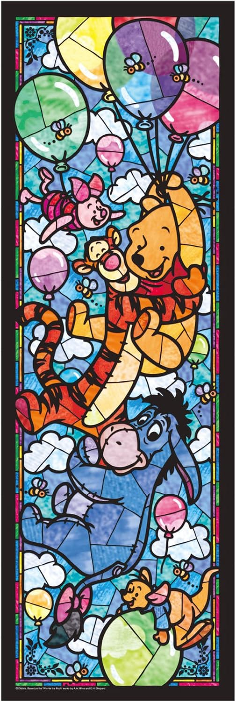 Tenyo Disney Winnie the Pooh Stained Glass 456 Pieces Puzzle (DSG-456-722) image number 4