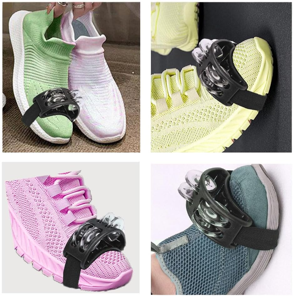 2 Pcs Foot ，Shaking Tambourine with Jingles Foot Percussion Musical Instrument Tambourine,Foot Shaker Foot Jingle-Singers, Bands, Musicians, Ect, Black image number 2