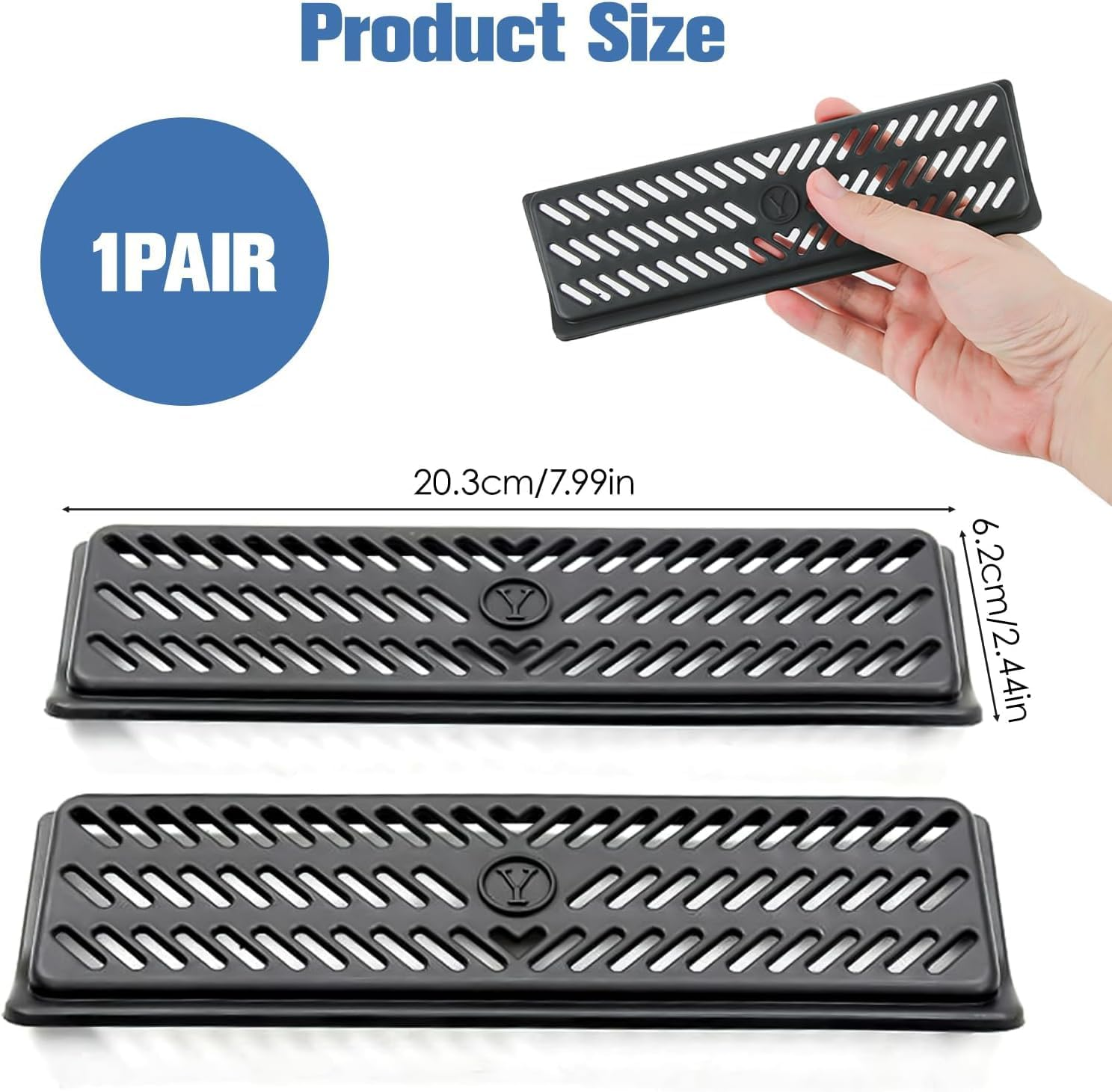 2 Pcs Model Y under Seat Air Flow Vent Backseat Cover, Snap-In Installation Air Condition Outlet Protector, Grille Protection Interior Accessories Compatible with Model Y 2020-2024(Model Y)