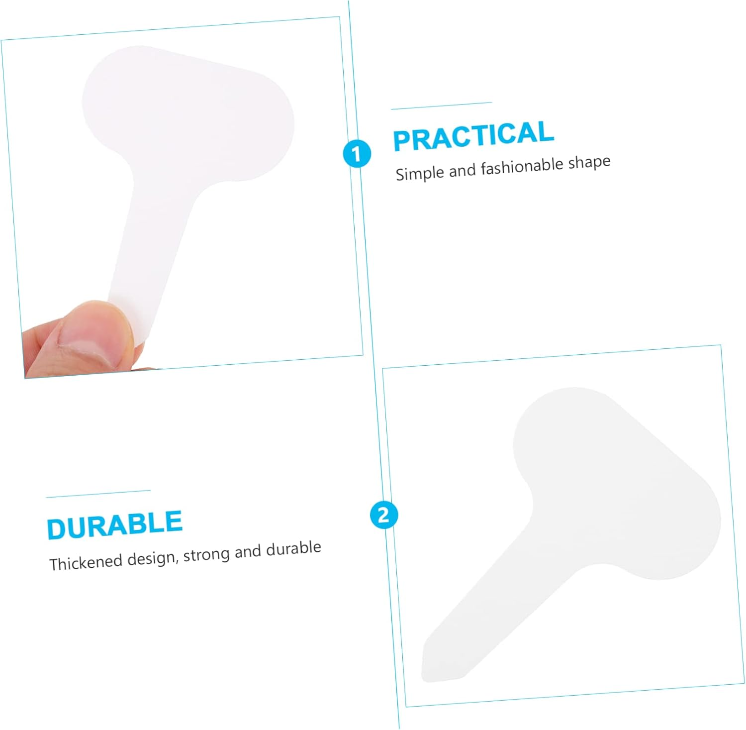 MERRYHAPY 100Pcs Garden Plant Tags Sturdy Plant Markers for Seedlings Easy Identification Smooth for Gardening Park and Decor image number 5