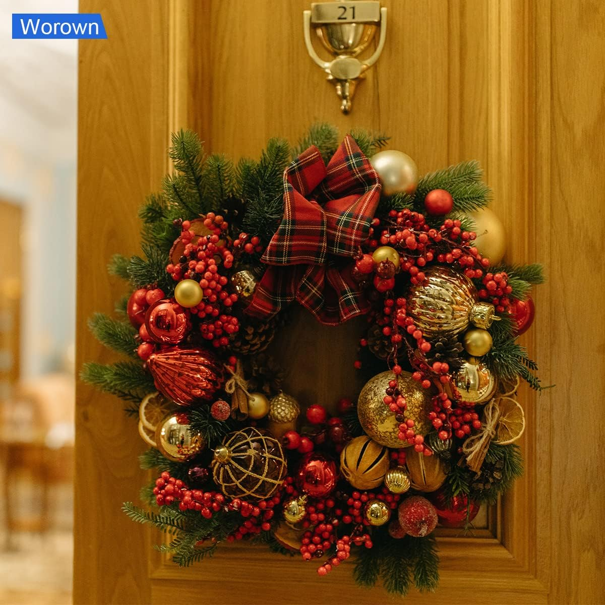 Worown 6 Pcs 20Cm Natural Grapevine Wreaths Vine Branch Wreath Rattan Wreath for DIY Christmas Craft, Front Door Wall Hanging, Wedding and Party Decors image number 5