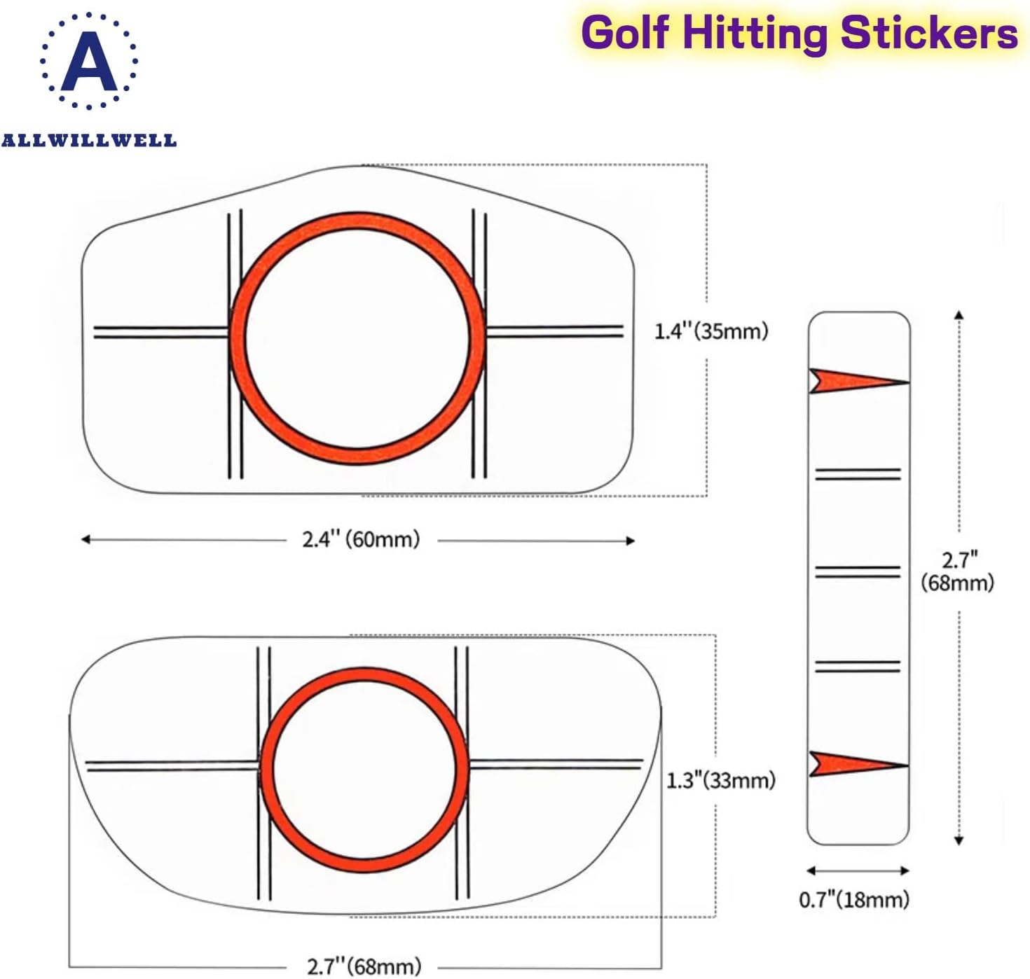 Golf Swing Correction Mat with Reflective Beads - Shows Swing Path,Easily Reset,Track & Improve Your Swing, Includes 2Golf Ball Stickers，Exercises and Provides Golf Leveling