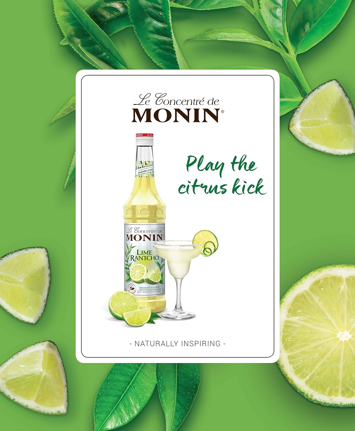 MONIN Lime Rantcho Syrup, 700 Ml image number 2