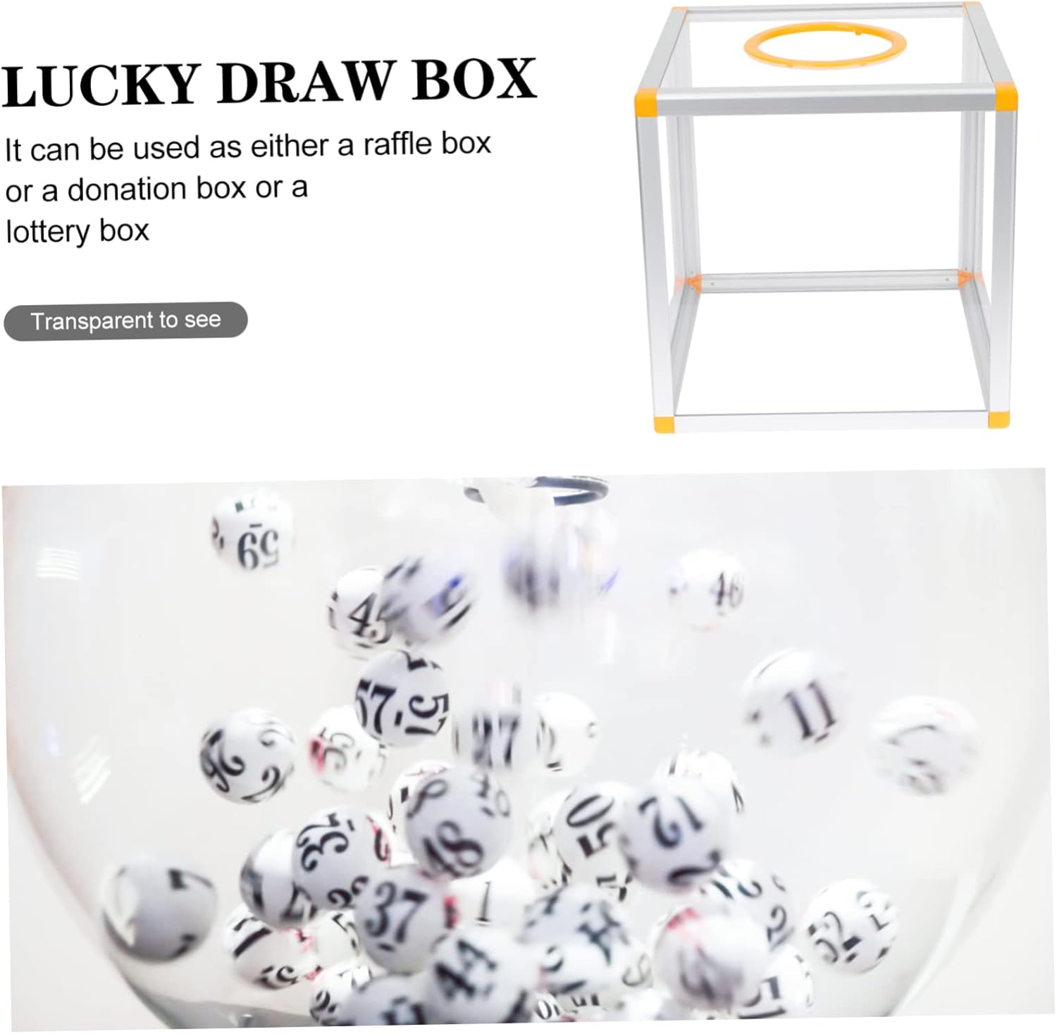 STOBAZA Box Aluminum Alloy Donation Box Festive Red Raffle Tickets Red Mailbox Raffle Ticket Raffle Supplies Key Special Box Raffle Game Case Collection Box Metal Container Drop Box