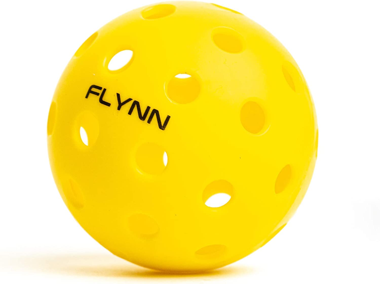 Flynn Outdoor Pickleball Balls - 6 Pickleballs per Pack. Bright Yellow, 40 Holes for True Flight, Consistent Bounce, Suitable for Outdoor Pickleball Practice and Match Play.