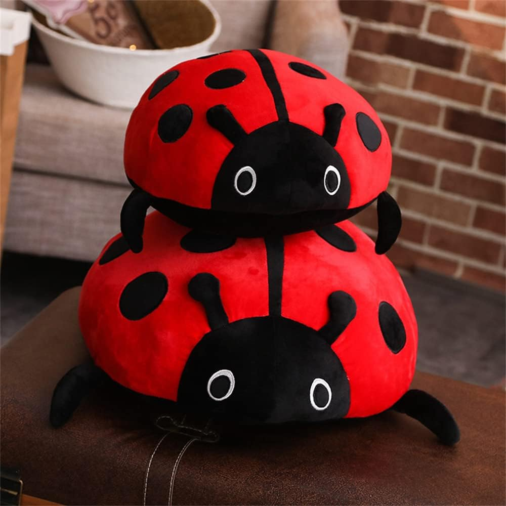 Cute Plush Toy Soft Ladybug Ladybird Insect Hold Doll Pillow Cushion Novelty Children Birthday Gift (Red, 30Cm/11Inch) image number 3