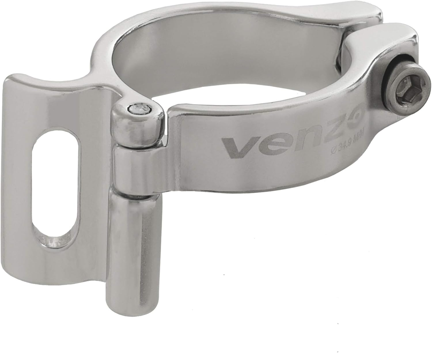 Venzo Road or Mountain Bike Bicycle Adjustable Braze on Front Derailleur Adapter Clamp Compatible with Shimano Sram