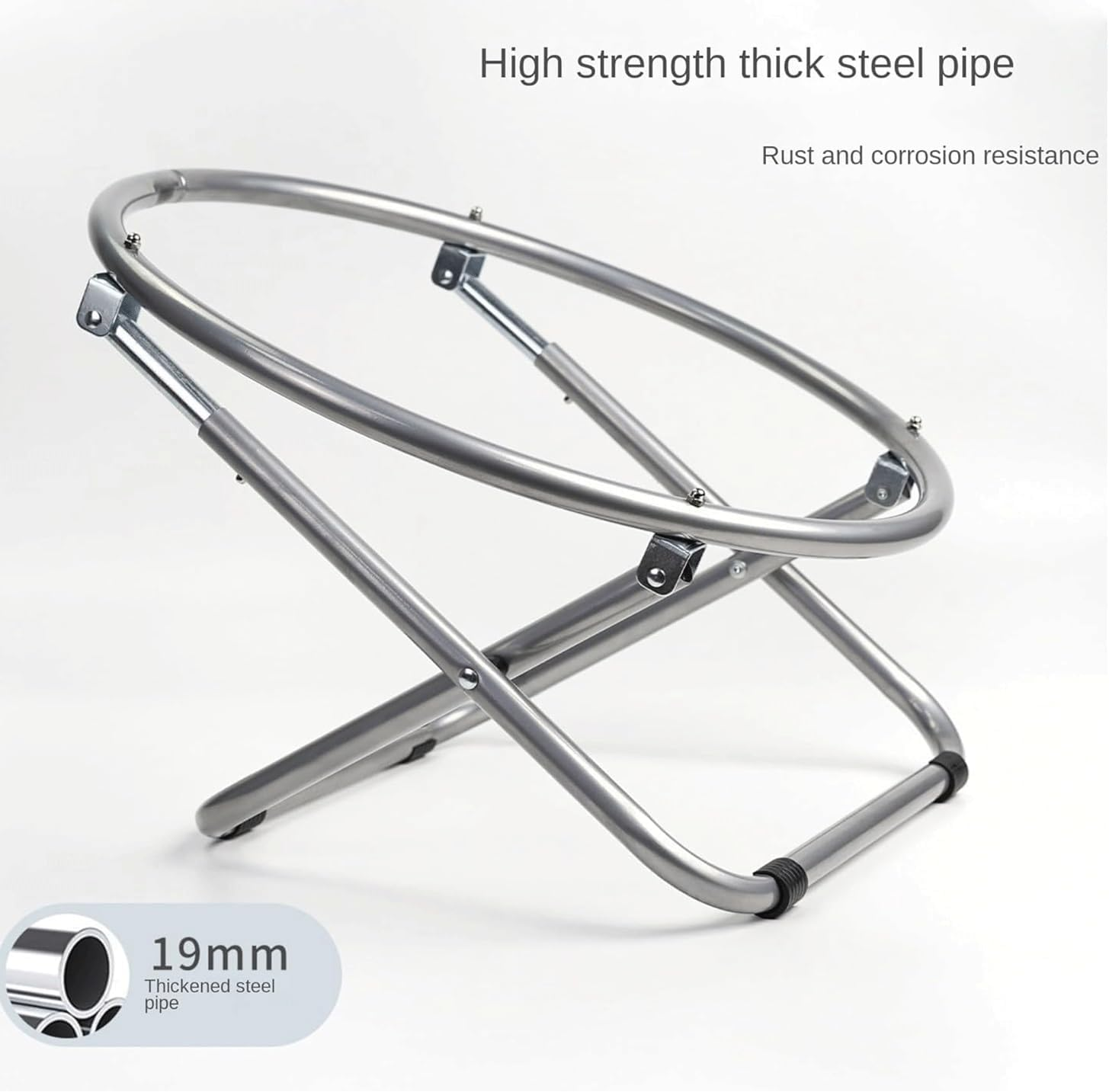 Portable Folding Pet Chair &ndash; Elevated Foldable Cat & Puppy Bed, Cozy Rocking Moon Chair with Sturdy Metal Frame for Bedroom, Apartments, Lounging & Garden image number 6