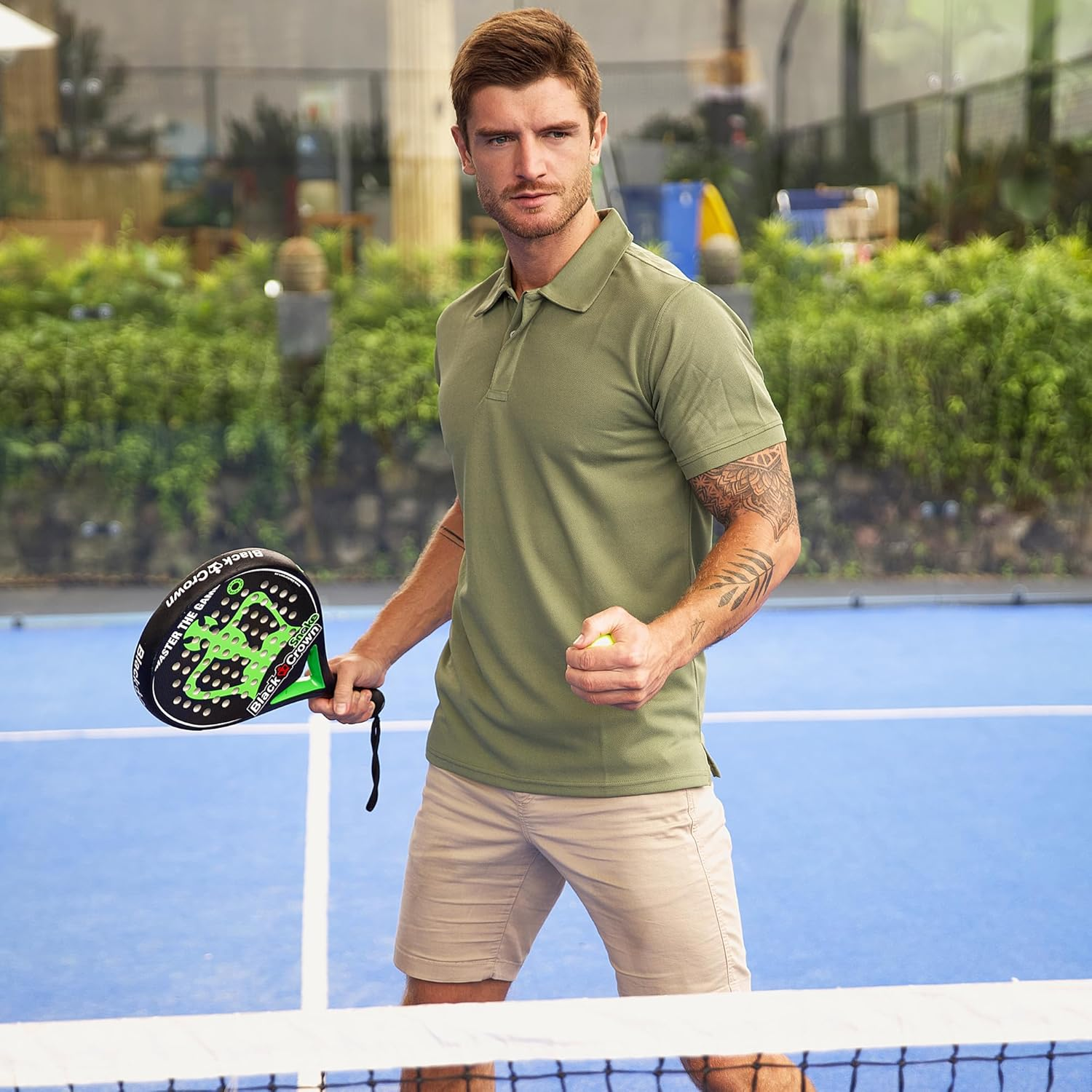 ZENGVEE 3 Pack Golf Polo Shirts for Men Moisture Wicking Athletic Polo Shirts Short Sleeve image number 2