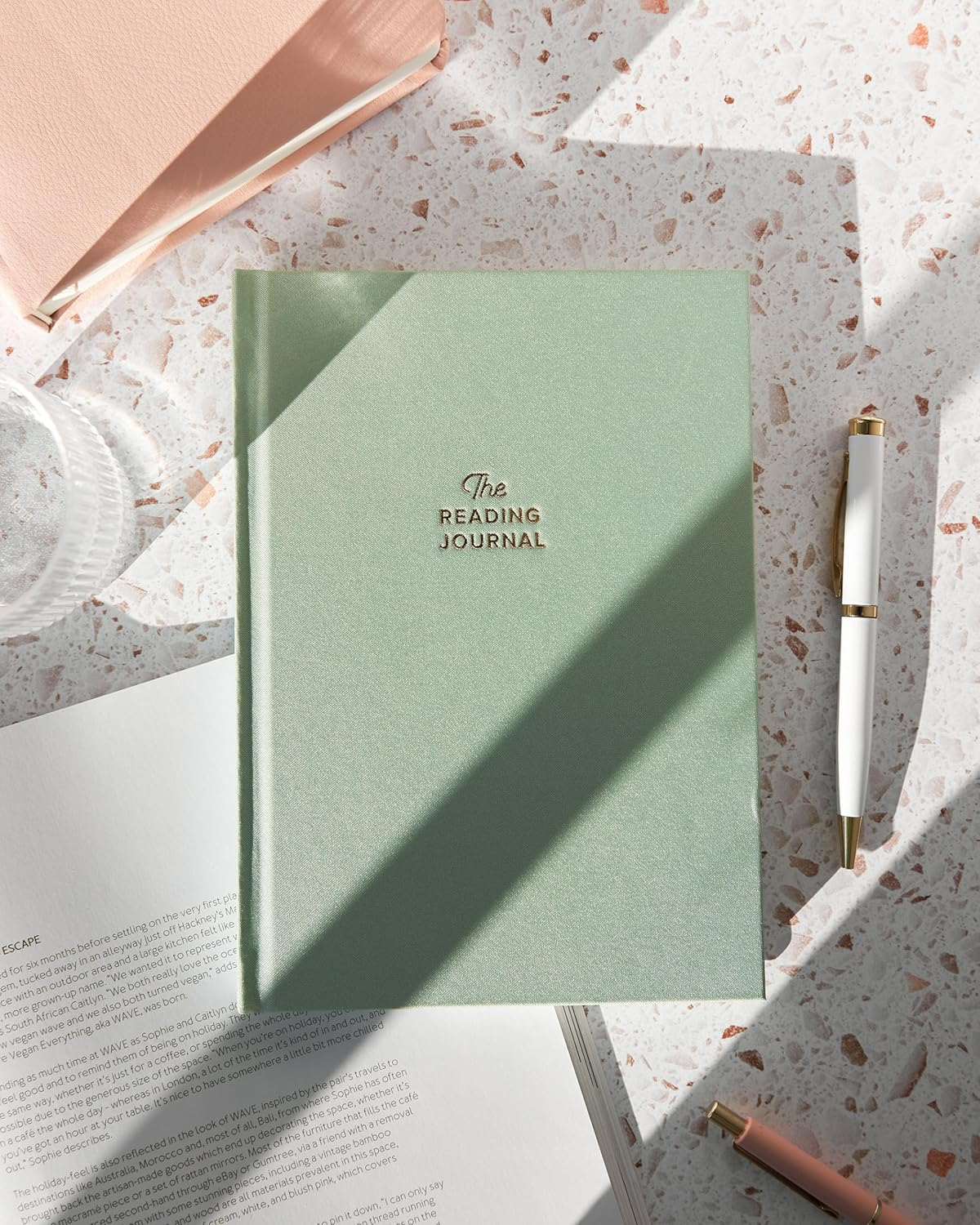 KUNITSA CO. Reading Journal. Book Journal for Book Lovers & Readers. Review and Track Your Reading (Green) - 52 Book Reviews - Beige image number 6