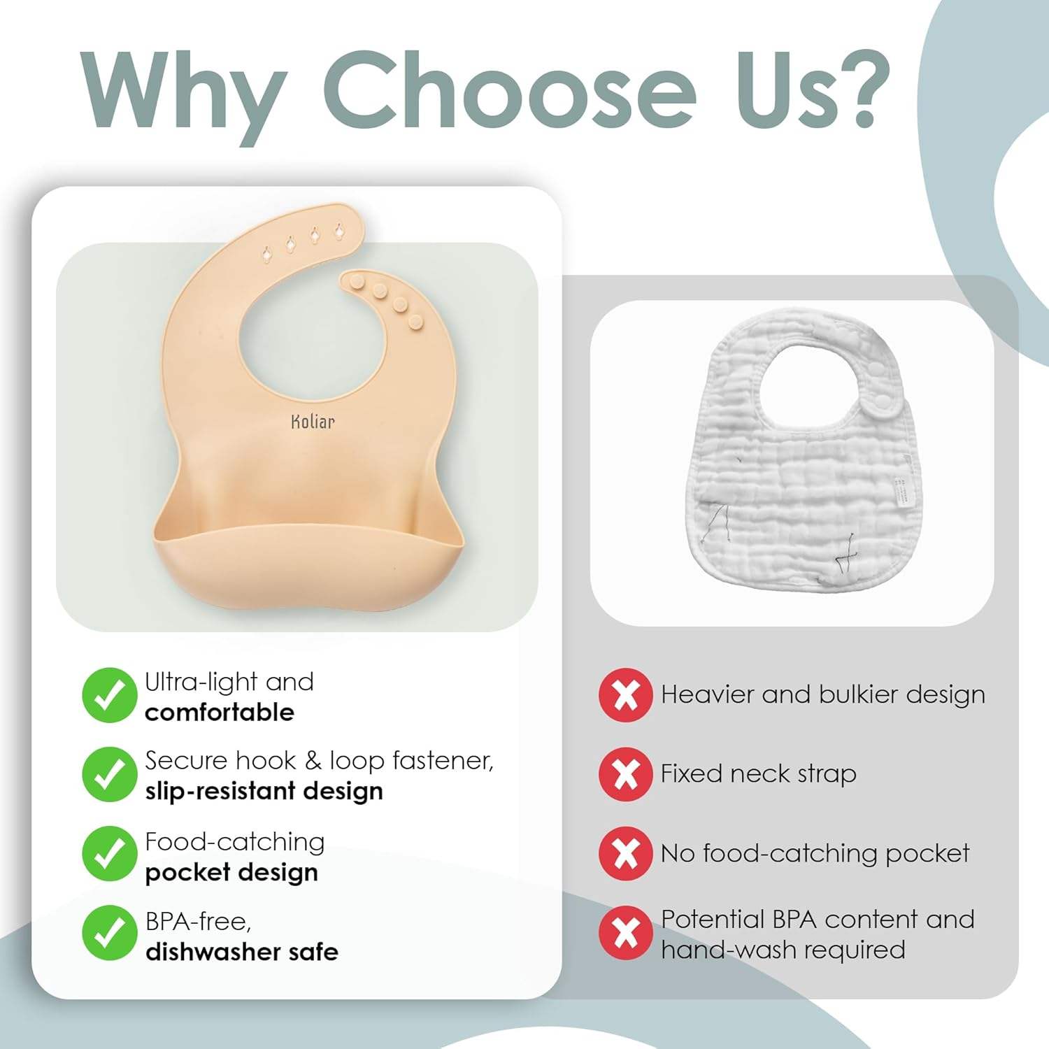 Koliar Silicone Baby & Toddler Feeding Supplies Set,Toddler Tableware Spoon Set,Silicone Baby Bibs,Baby Travel Teether Food Dispenser Spoons,Spoon Storage Box,Baby Food Storage Container,Infant Items image number 4