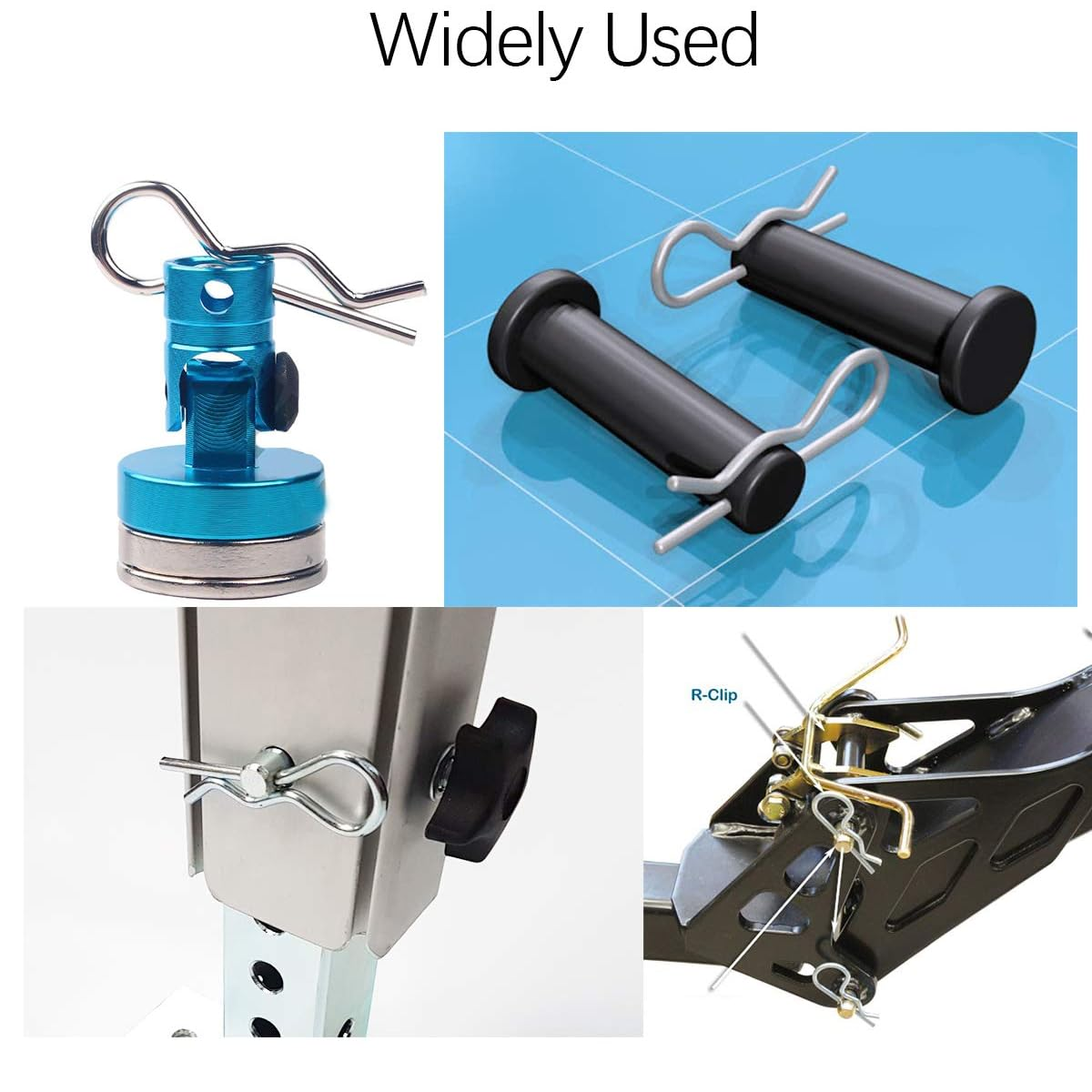 AIMALL 100PCS R Clips Pin Heavey Duty Hitch Zinc Plated Assortment Tractor for Tractors, Cars, Trucks, Trailers, Power Equipment, Quick Installation, Corrosion Resistant image number 5