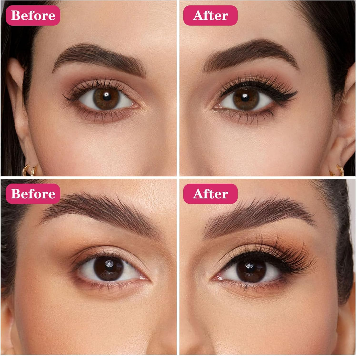 Magnetic Lashes with Applicator & Magnetic Eyeliner Kit - FEITA Reusable 3D 5D Magnetic Eyelashes Pack with 1 Tweezers & Upgraded 4 Tubes Magnetic Eyeliner, No Glue (15 Packs) image number 1