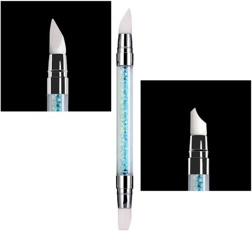 HIGHROCK 5 Pieces Nail Art Dual Head Silicone Sculpture Pens, 3D Pattern Drawing Brush Set Tools, DIY Manicure Brush Craft Decoration Tools