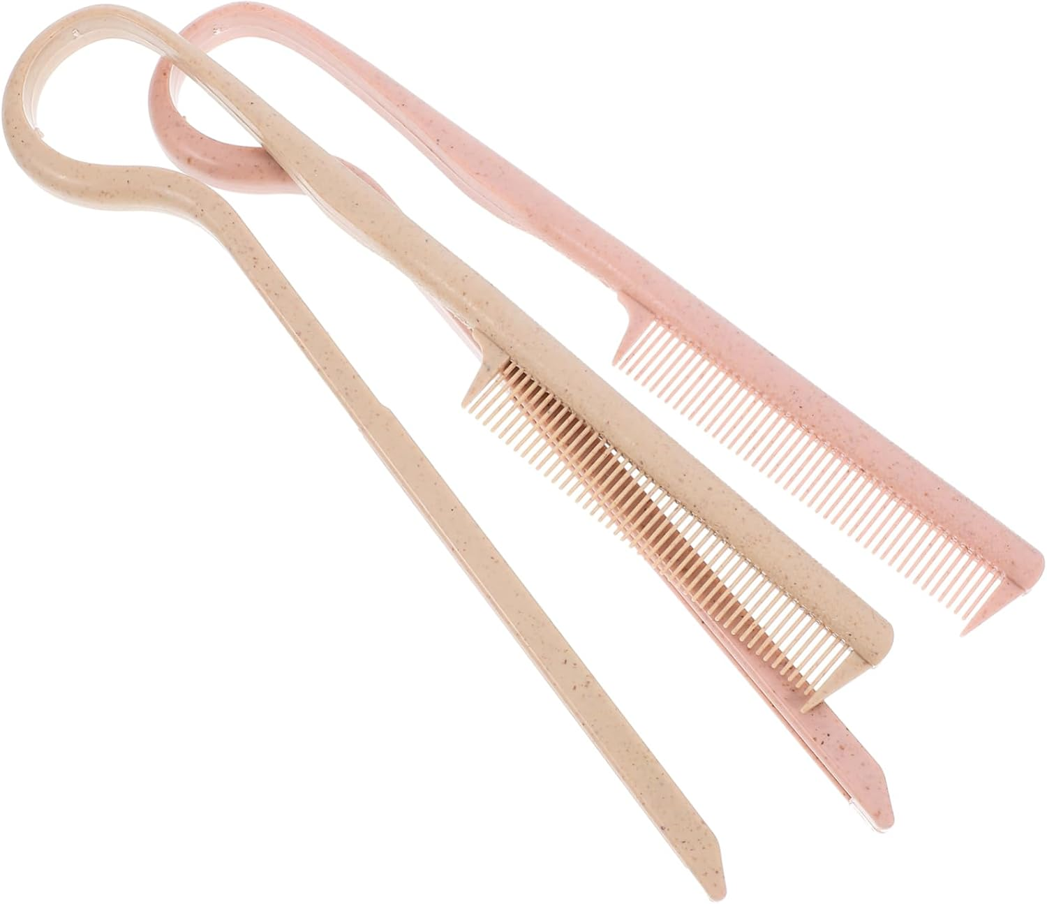 2Pcs Straightening Comb V-Shaped Styling Hair Comb Plastic Fine Tooth Hair Parting Tool for Women