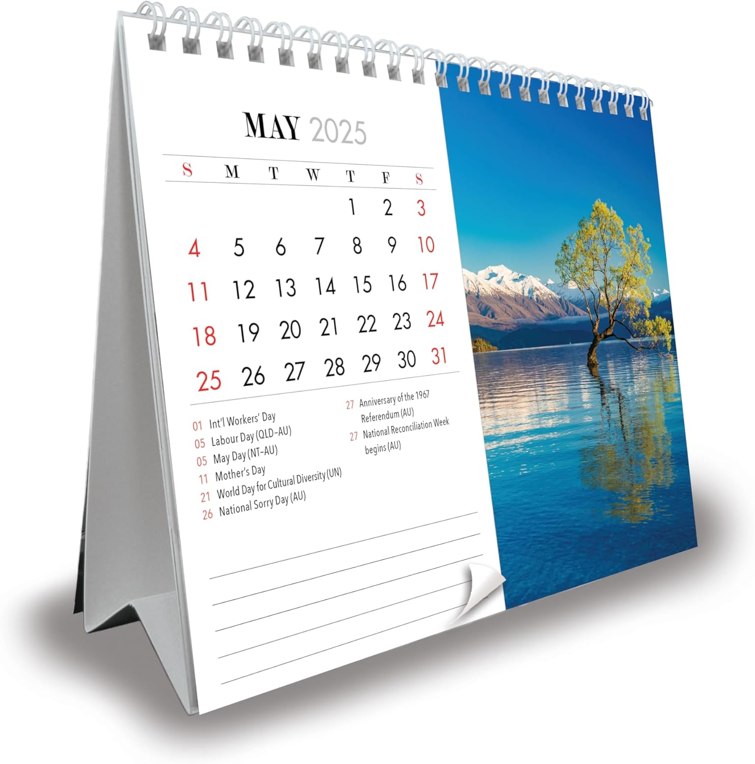 Colours of New Zealand 2025 Double View Desk Easel image number 2