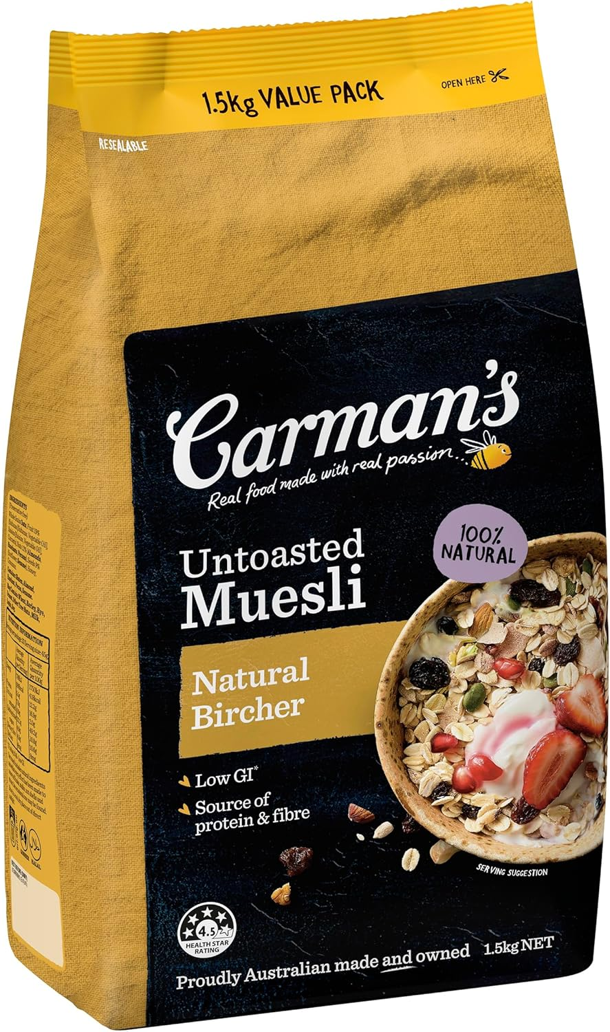 Carman'S Muesli Untoasted Natural Bircher 1.5Kg image number 1