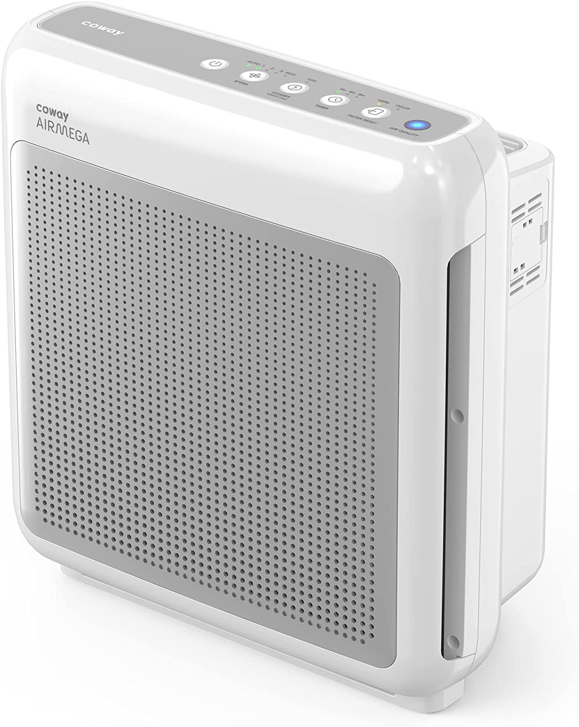 Coway Air Purifier for the Home - Airmega 200M (Black) - 3-Stage Filtration with True HEPA, Auto & Eco Modes, Real-Time Air Quality Monitor, Ideal for Large Rooms up to 112M&sup2;