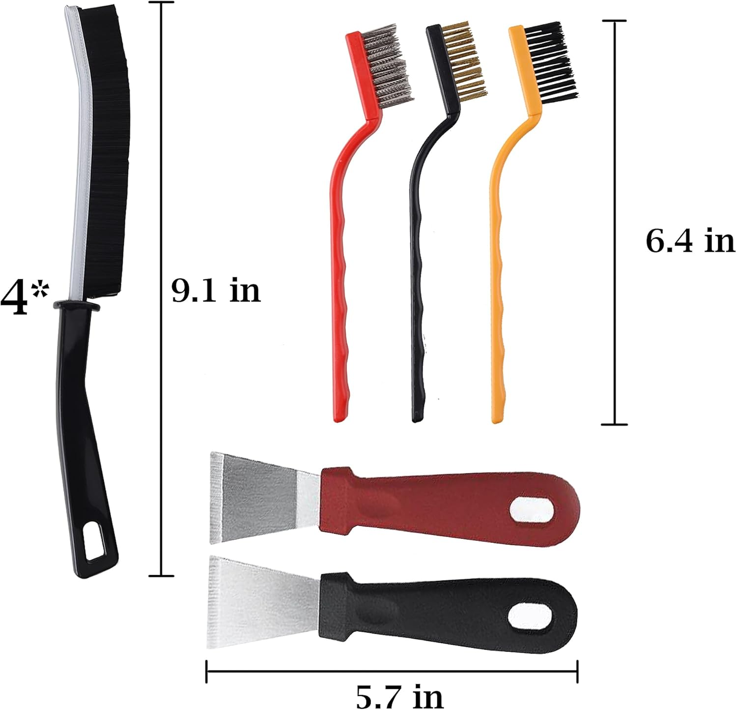 Hard Bristle Crevice Cleaning Brush, 11 Pcs Multifunctional Gap Cleaning Brush Tool Kits for Household, Full Sets Crevice Cleaning Brush for Kitchen Bathroom Toilet Crevice, Practical and Durable image number 3