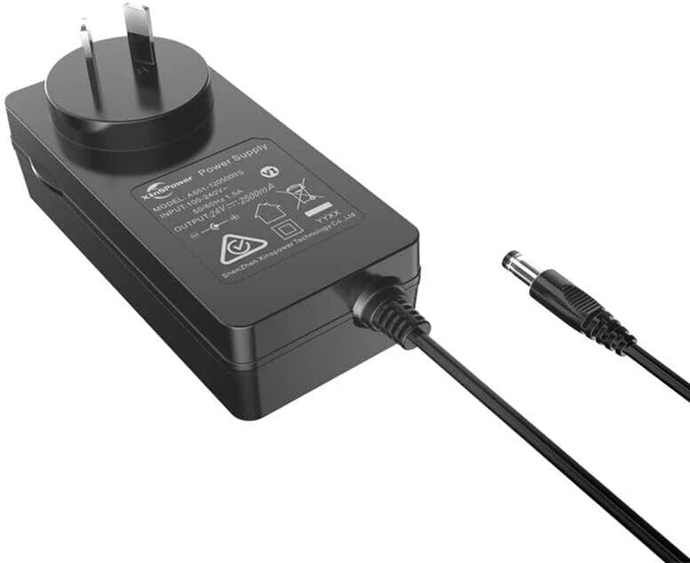 24V 2.5A 60W AC DC Power Supply Adapter with 1.9M Long DC Wire Cable, 5.5X2.5Mm Plug Charger, RCM SAA C-Tick Australian Safety Certified Power Transformer image number 6
