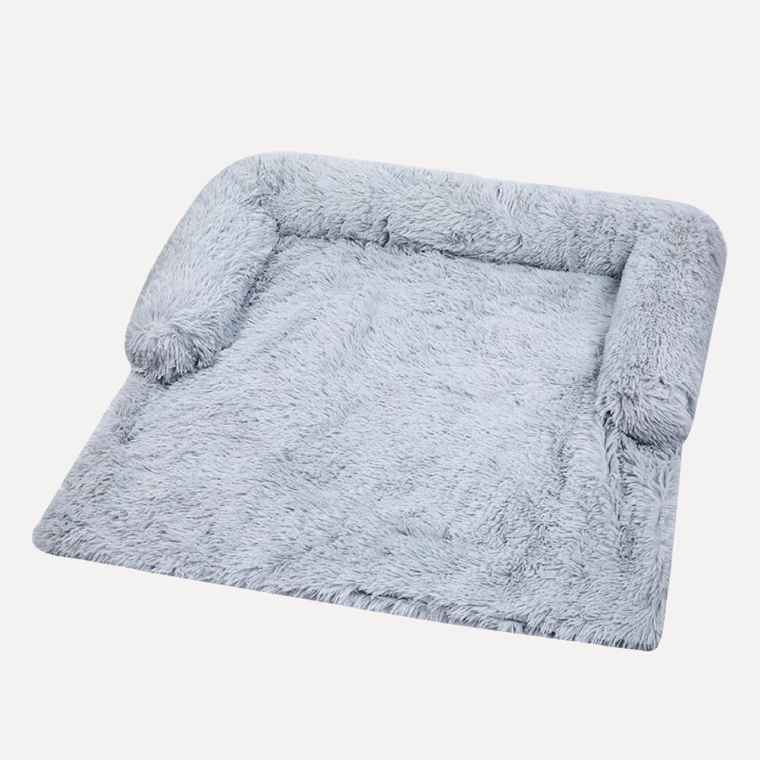 Luxurious Plush Dog and Cat Bed, for Sofa, Dog Bed, Dog Plush Cushion, Grey, Pet Mat for Cats and Dogs, Washable for Soft Mode, Dog and Cat House (Light Gray) image number 4