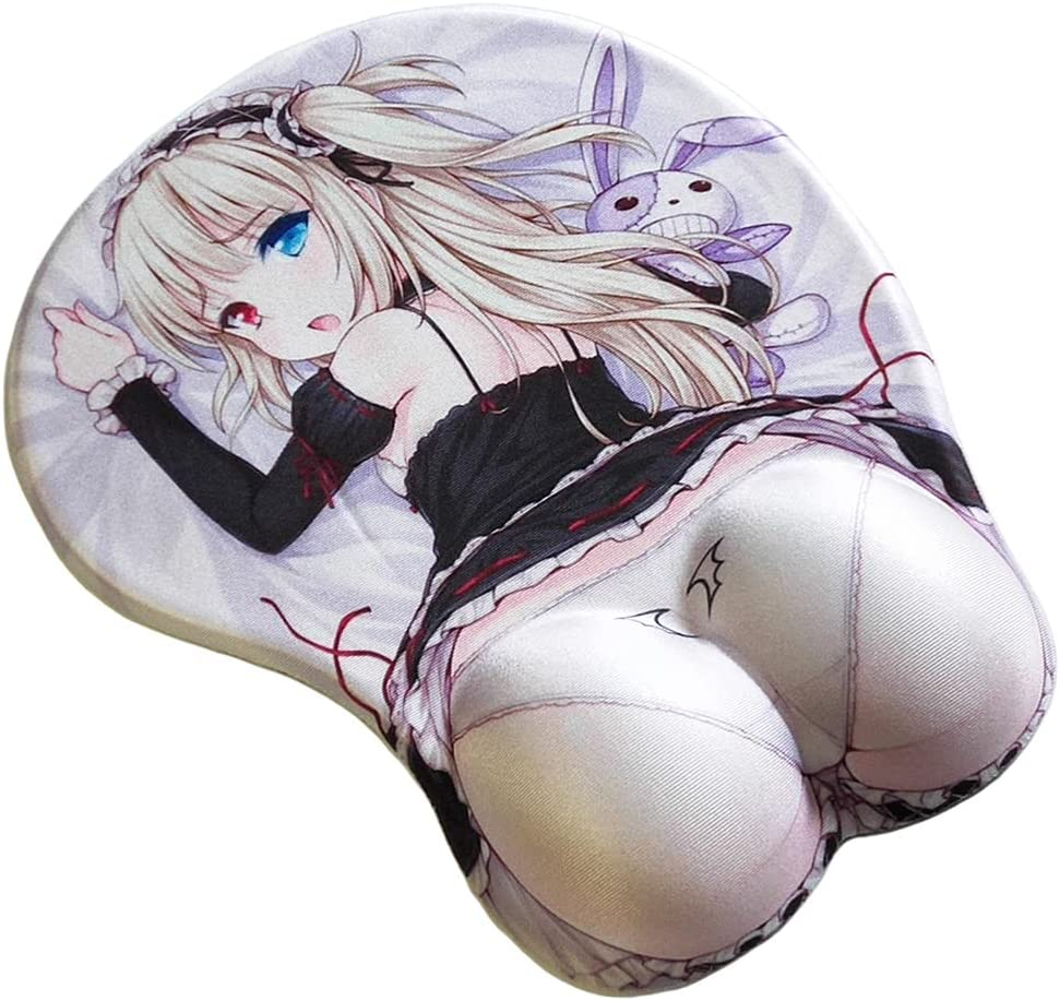 Gaming Mousepad Cute Mouse Pad 3D Anime Mouse Pad with Wrist Support Purple image number 1