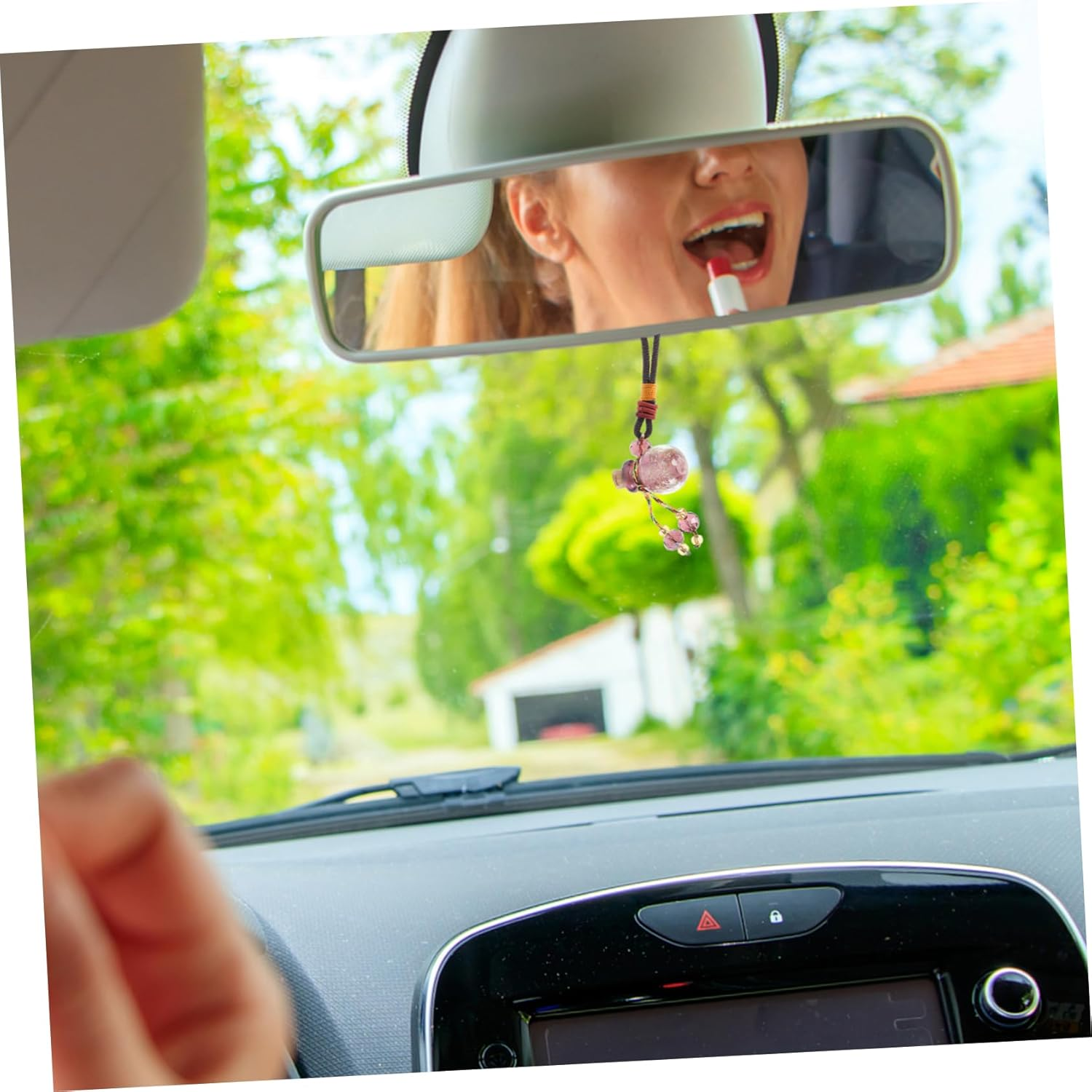 2Pcs Luminous Ball Perfume Bottle Necklaces Essence Oil Bottles for Car Pendants Handmade Glass Aromatherapy Accessories image number 2