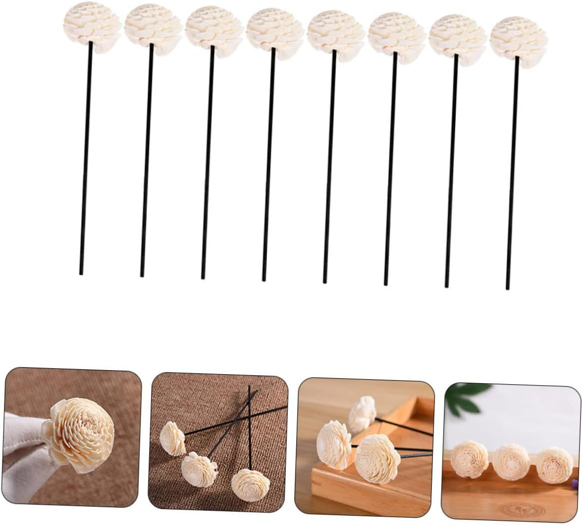 LALAFINA 32Pcs Household Rattan Aromatherapy Sticks for Diffuser Flower Replaceable Scented Sticks Dried Flowers for Essential Oil Diffusers image number 1