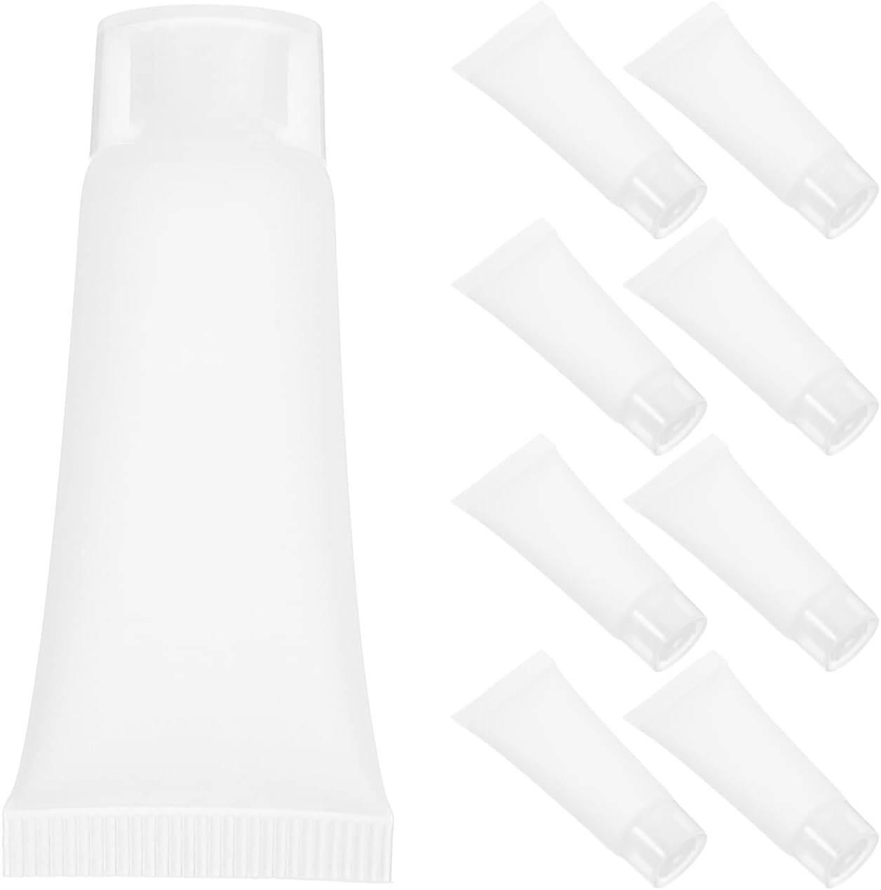 Baluue 50Pcs 10Ml Refillable Travel Squeeze Tubes - Leak-Proof Plastic Packing Hose for Hand Cream Shampoo Toothpaste Diy Projects Easy to Fill and Clean image number 5