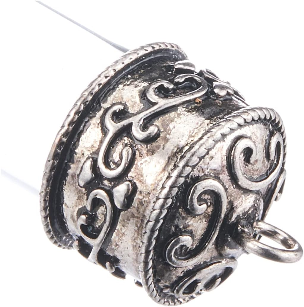 Solid Oak Steampunk Glass Pendant 1/Pkg-Large Vial, Silver image number 4