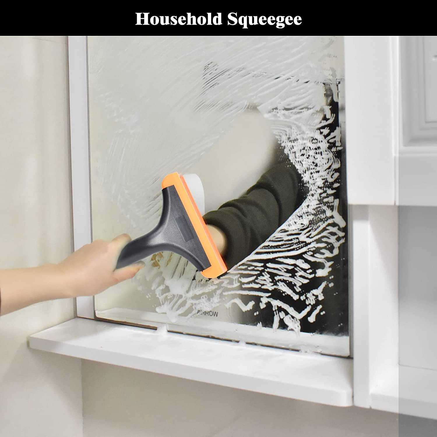 3Pcs Silicone Squeegee for Shower Glass Door, Car Windshield Squeegee, Auto Water Blade Wiper, Small Squeegee for Car Window, Mirror, Window, Household, Bathroom Cleaning